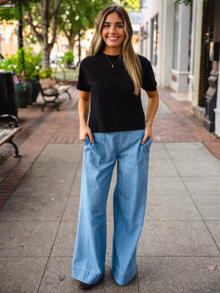 Cotton crew neck short sleeve tee