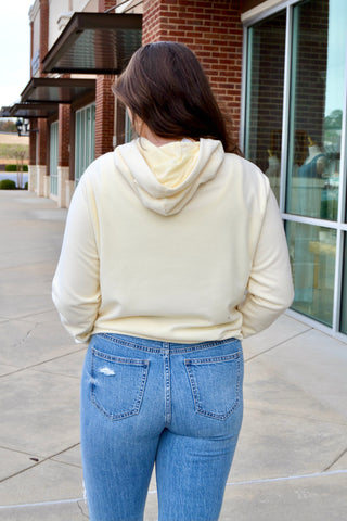 Cream fleece hoodie