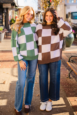Checkered sweater