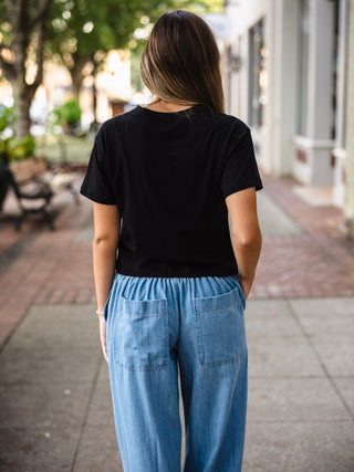 Cotton crew neck short sleeve tee