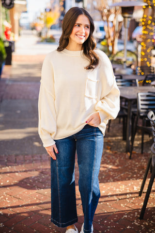 Ls oversized pocket sweater