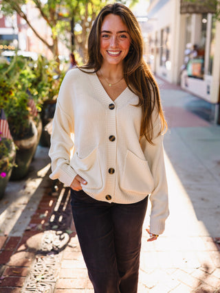 Textured oversized knit cardigan