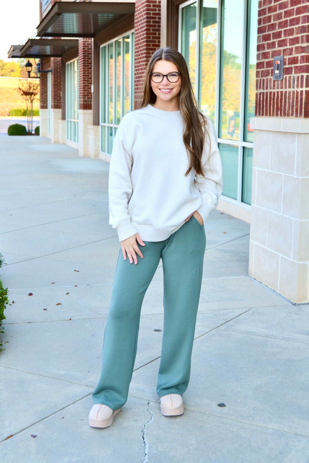 Sage scuba straight leg pants – ImageBoutique