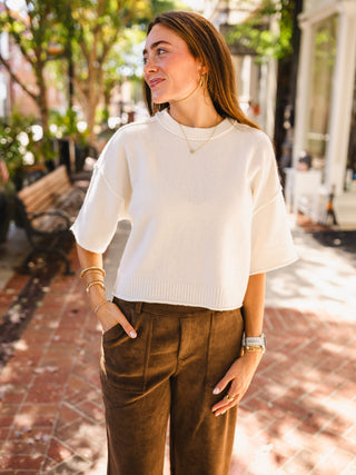 Crew neck SS sweater
