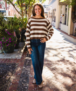 Cork brown striped sweater