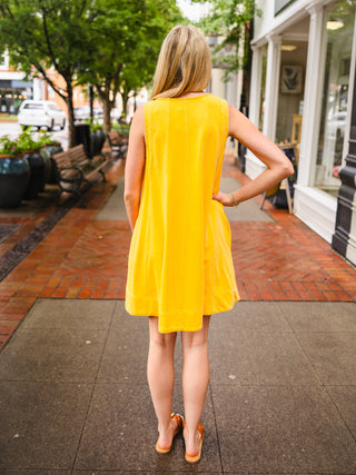 Butter Yellow Sleeveless Dress