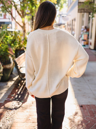 Textured oversized knit cardigan