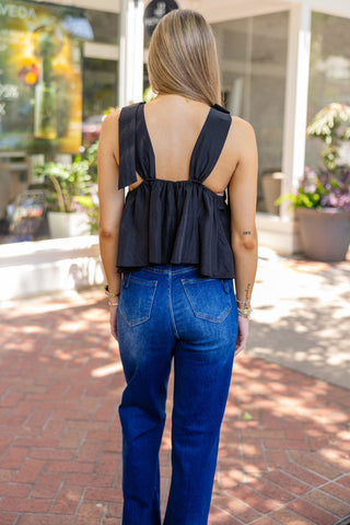 Bow strap sleeveless top