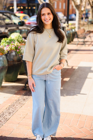 3/4 sleeve pullover