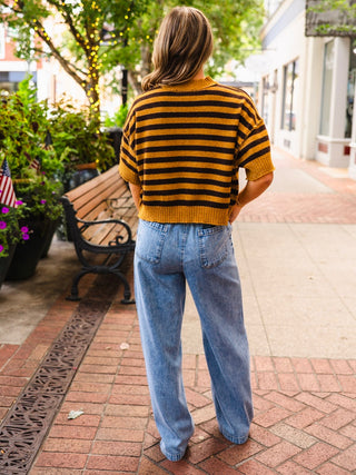 Stripe oversized SS sweater