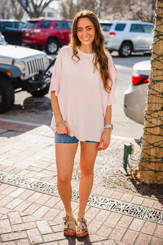 SS mineral wash oversized tee