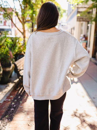 GEORGIA split neck reversible sweatshirt