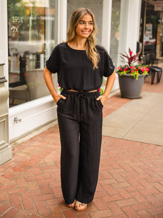 Black SS textured top