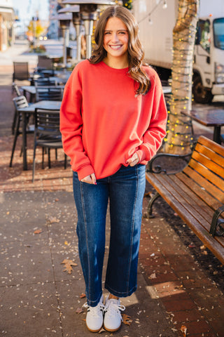 Oversized fleece sweatshirt