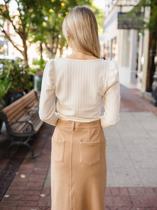 Ivory puff LS top