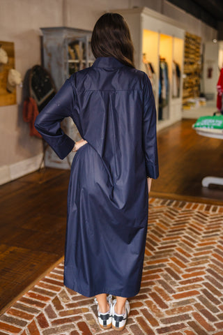 LS button down maxi dress