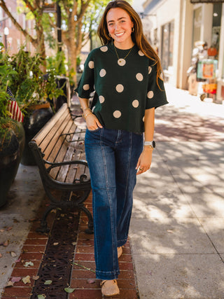 Polka dot SS sweater