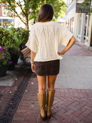 Leopard print mini skirt