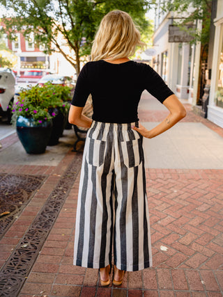 Bold Stripe Wide Leg Pants