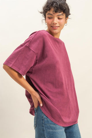 Oversized mineral washed tee