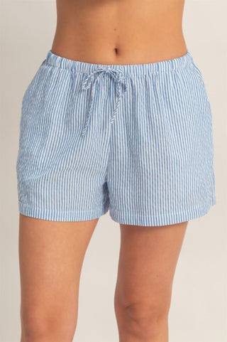 Striped Drawstring shorts
