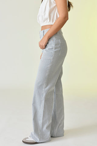 Blue pin stripe pants