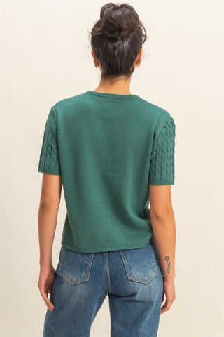 Cable knit SS sweater