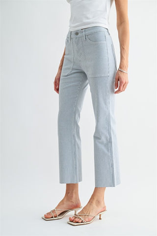 Pinstripe jeans