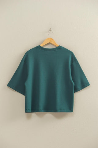 Drop shoulder everyday basic top
