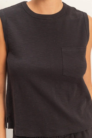 Sleeveless cotton top