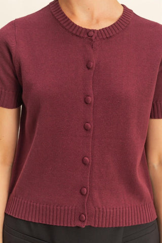 SS button front cardigan