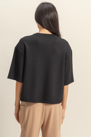 Drop shoulder everyday basic top