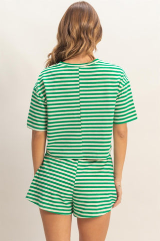 Striped set shorts