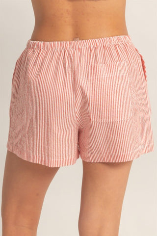 Striped Drawstring shorts