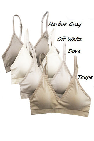 Seamless bra with adjustable straps
