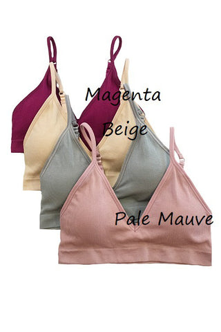 Seamless ribbed bralette