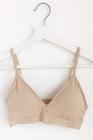 Seamless ribbed bralette