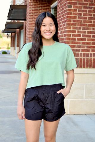 Black high waist shorts