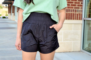 Black high waist shorts